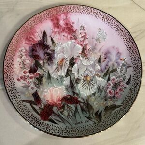 Iris Quartet by Lena Liu Collector Plate Symphony of Shimmering Beauty Series #1